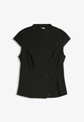 Bershka STRIPED SHORT-SLEEVE - SHIRT - Blouse - grey