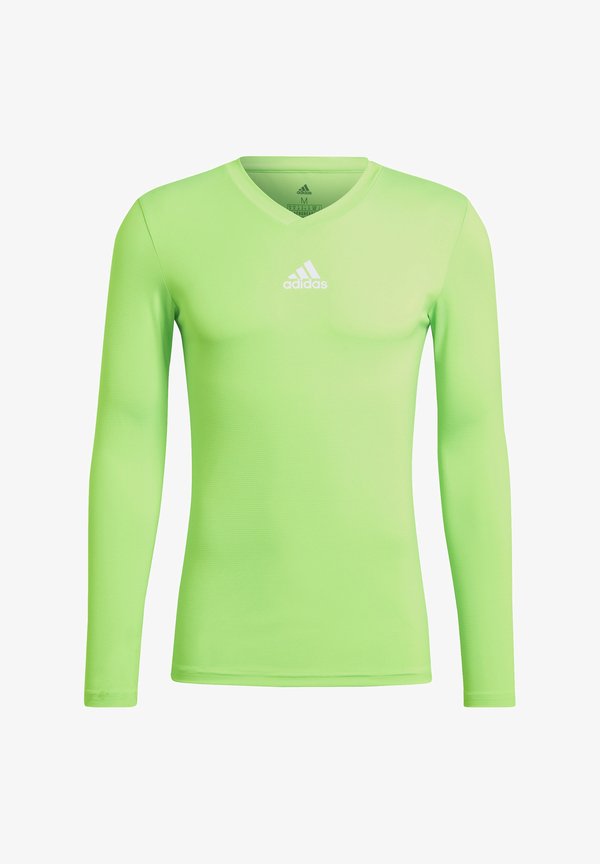 adidas Performance TEAM BASE TEE - Long sleeved top - solar green