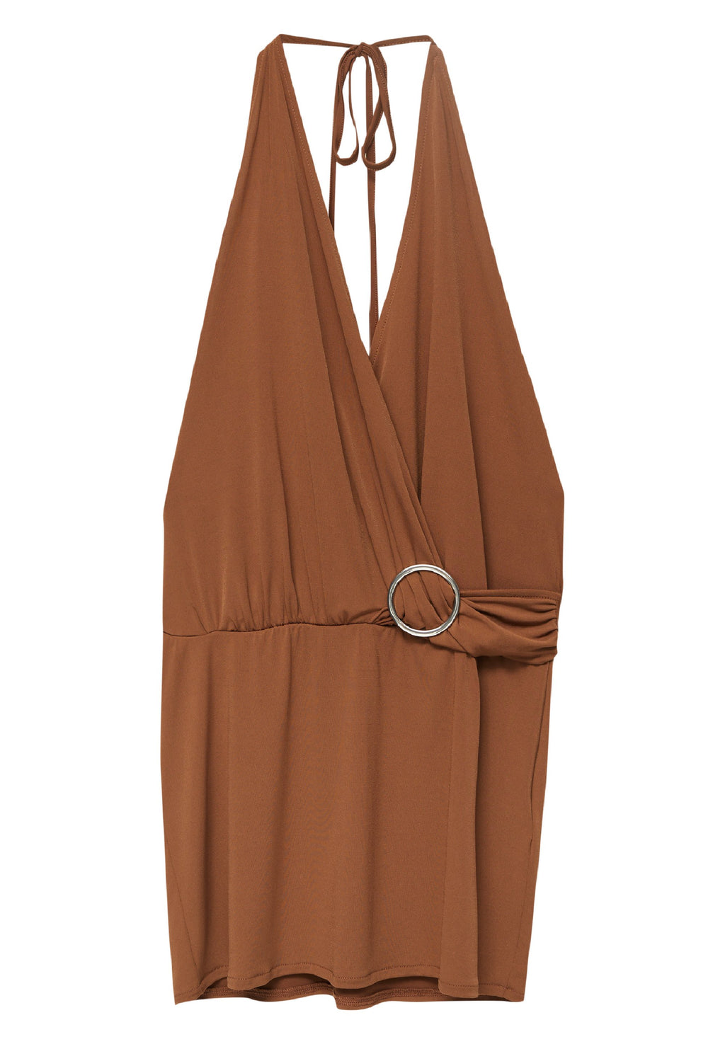 PULL&BEAR SHORT HALTER WITH BUCKLE