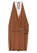 PULL&BEAR SHORT HALTER WITH BUCKLE