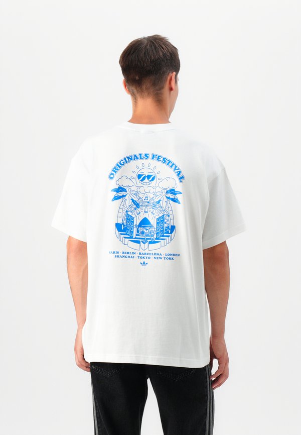 adidas Originals MUSIC FESTS TEE UNISEX - Print T-shirt - core white