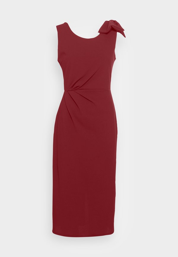 WAL G. ANYA RUCHED MIDI DRESS