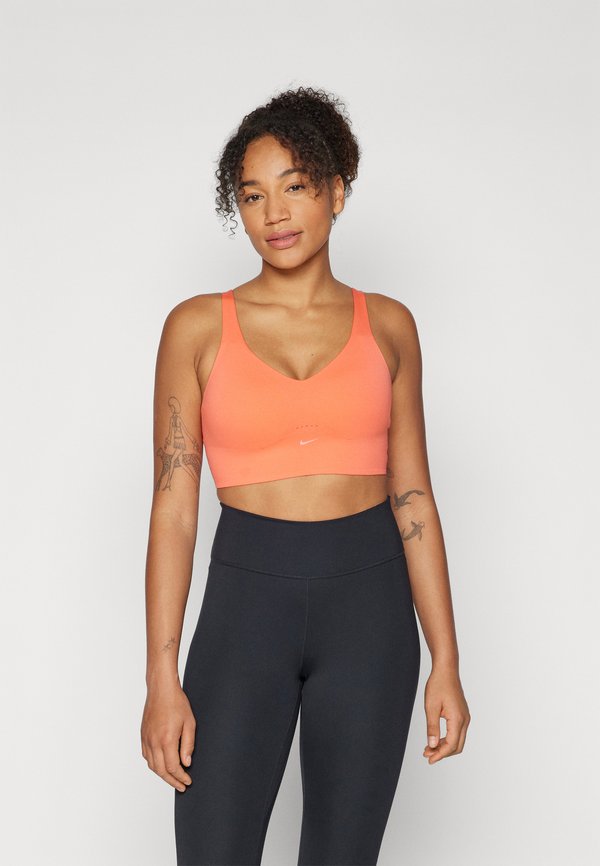 Nike Performance ALATE BRA - Medium support sports bra - magic ember/white