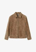 Mango Leather jacket - sand