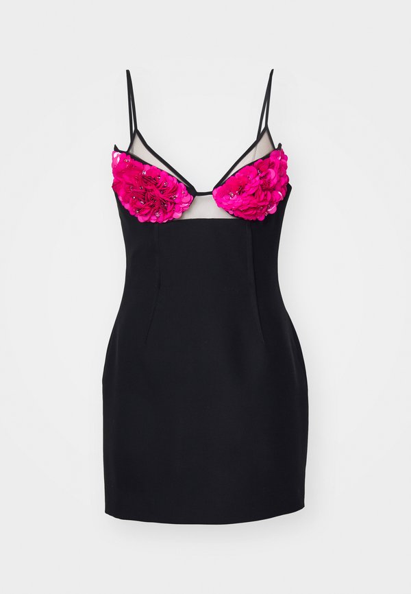 David Koma CRYSTAL PAYETTE LAYERED CUPS DRESS