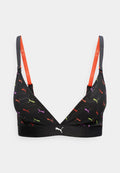 Puma WOMEN PRINTED TRIANGLE TOP - Triangle bra - black
