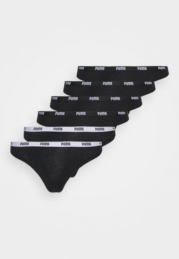 Puma WOMEN STRING 6 PACK - Thong - black