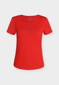 TOM TAILOR T-SHIRT WITH LOGO PRINT - Print T-shirt - soft scarlet red
