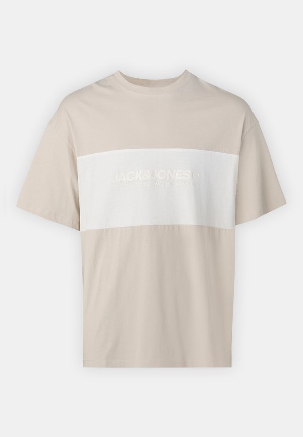 Jack & Jones Logo - Print T-shirt - moonbeam detail:blocking