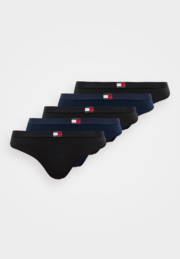 Tommy Hilfiger HERITAGE 5 PACK - Thong - black/navy