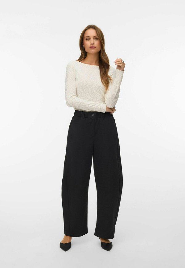 Vero Moda PARTY-TOP AWNANCY TOP - Long sleeved top - snow white