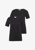 s.Oliver 2 PACK - Basic T-shirt - schwarz
