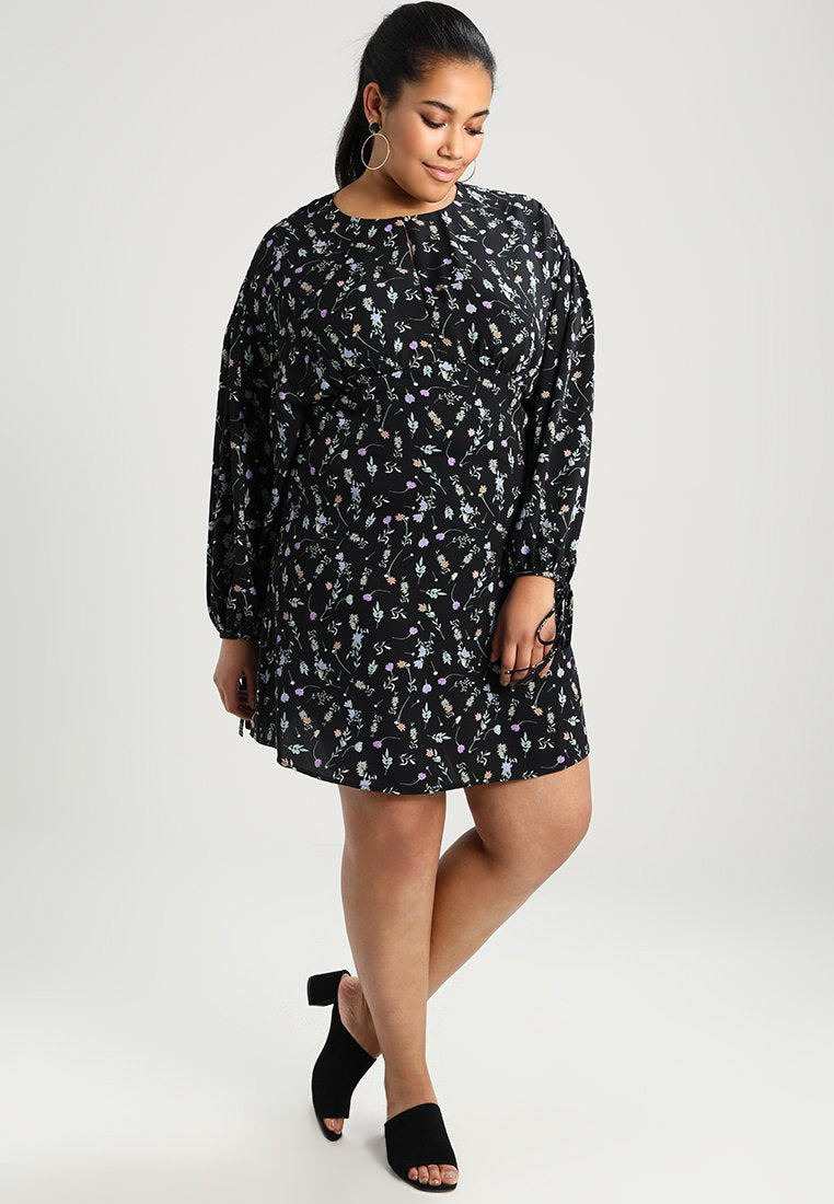 Second Script Curve FULL SLEEVE FLIPPY DRESS