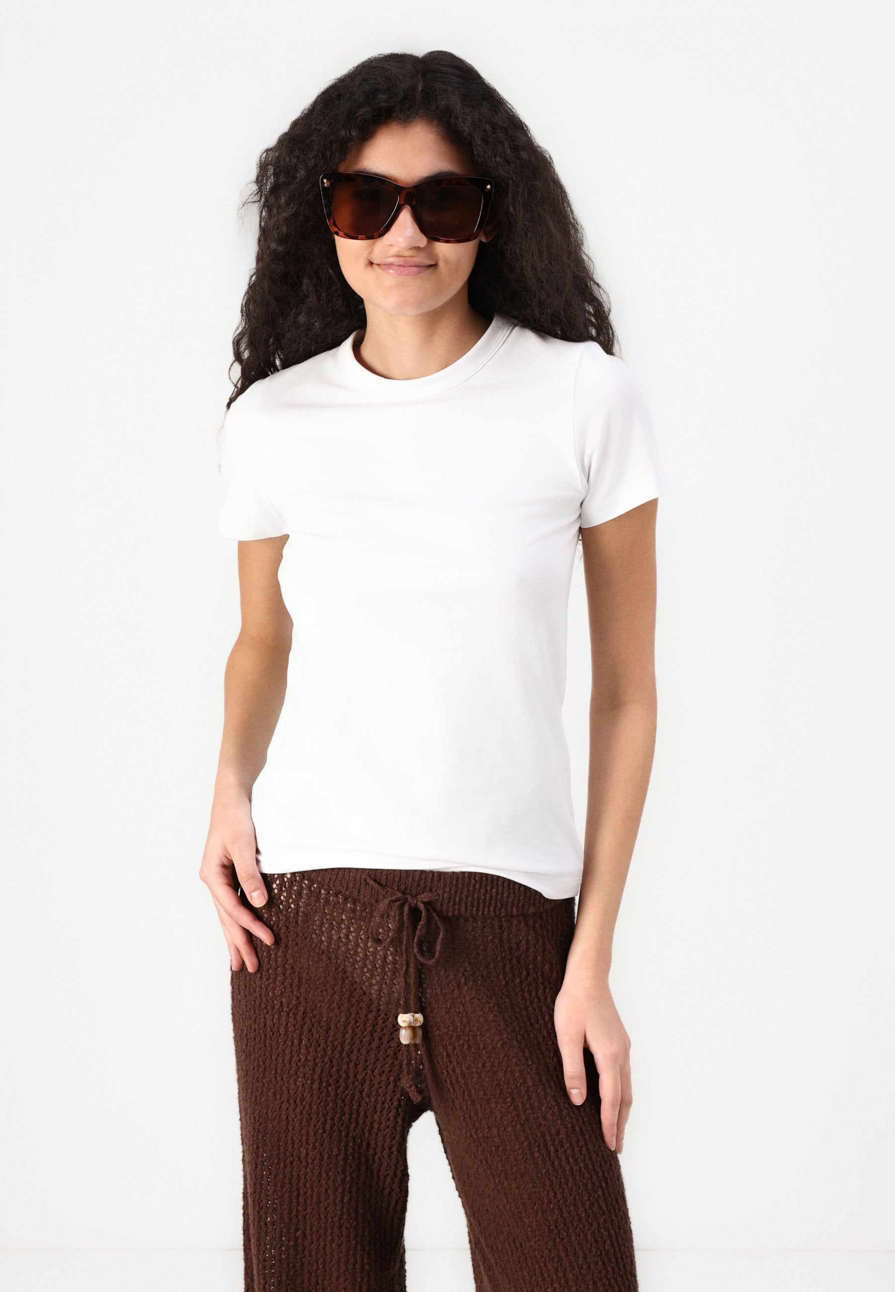 Abercrombie & Fitch Mid Rise Crochet-Style Coverup Pant
