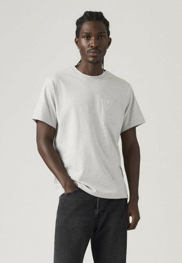 Levi's® RELAXED POCKET TEE - Basic T-shirt - garment dye fa- neutrals