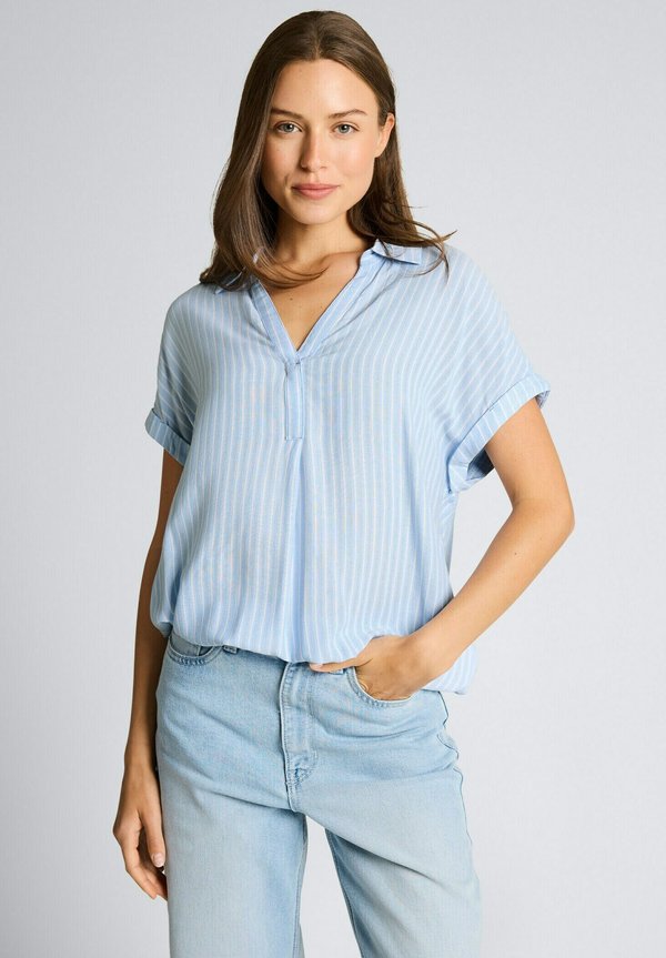 TOM TAILOR TOM TAILOR BLUSEN & SHIRTS LOOSE FIT BLUSE MIT STREIFENMUSTER - Blouse - blue white stripe