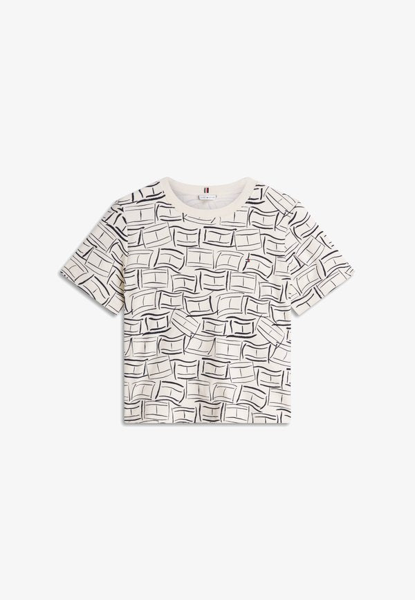 Tommy Hilfiger INTERLOCK BOXY C-NK SS TEE - INTERLOCK ESS - Basic T-shirt - calico