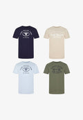 TOM TAILOR 4 PACK - Print T-shirt - gravel beige