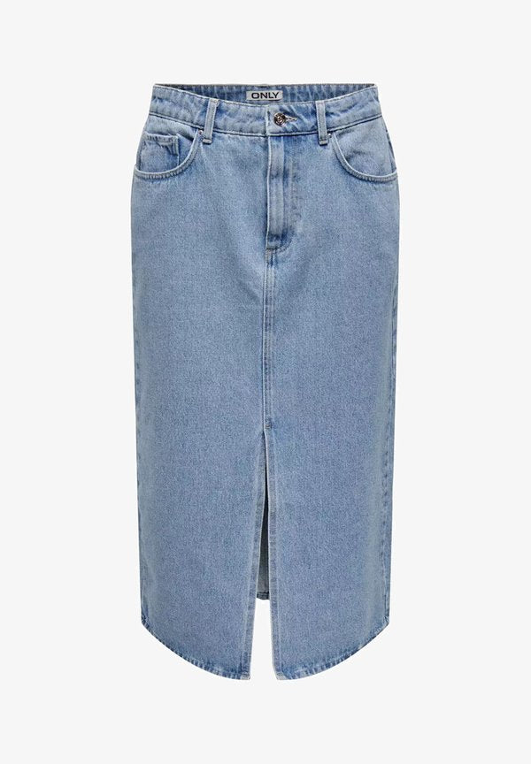 ONLY Denim ONLBIANCA Denim Denim Midi - Denim skirt - azul