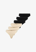 ONLY 6ER PACK - VICKY - Thong - schwarz/beige