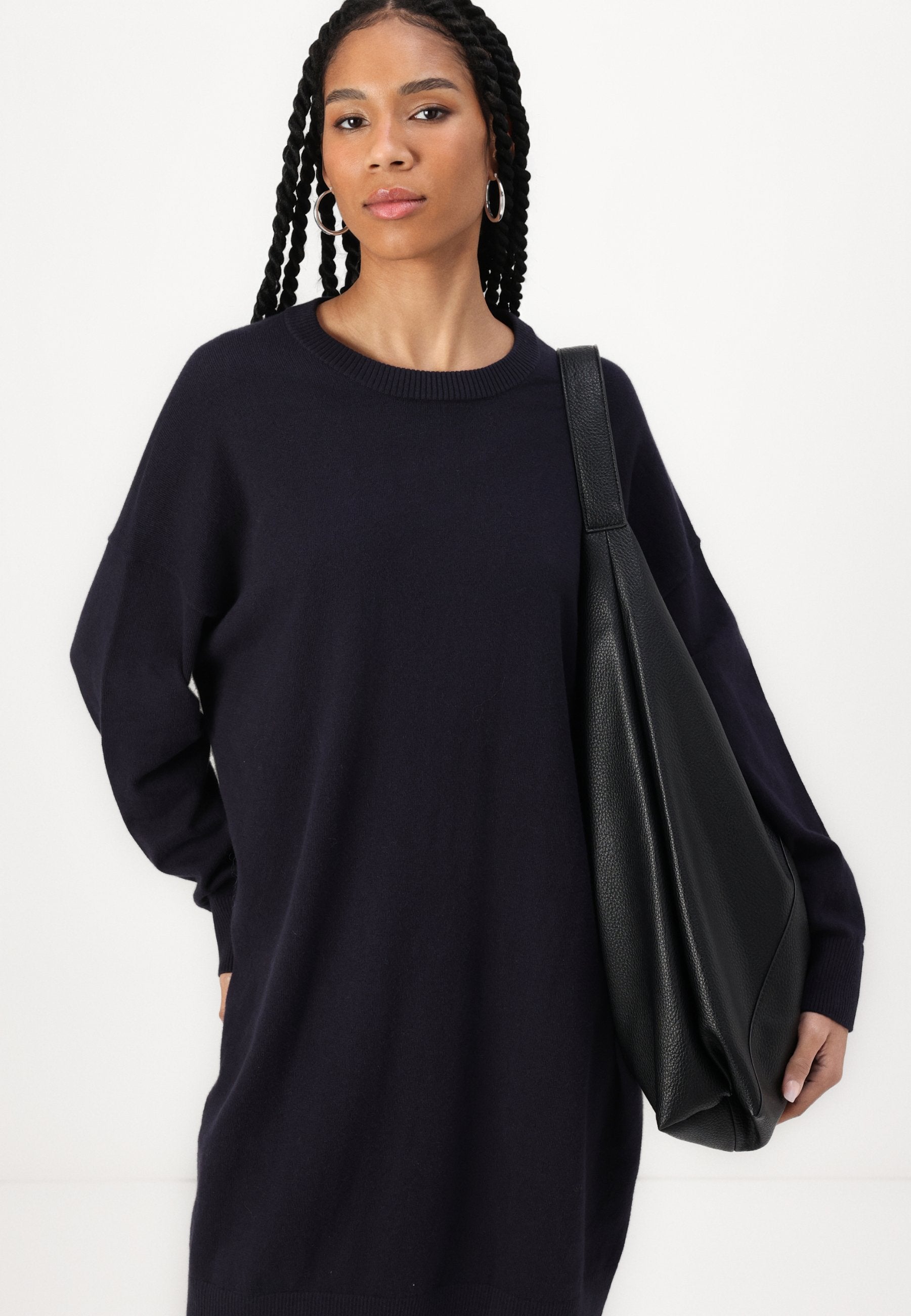 Marc O'Polo DENIM LONG SLEEVE CREW NECK DRESS