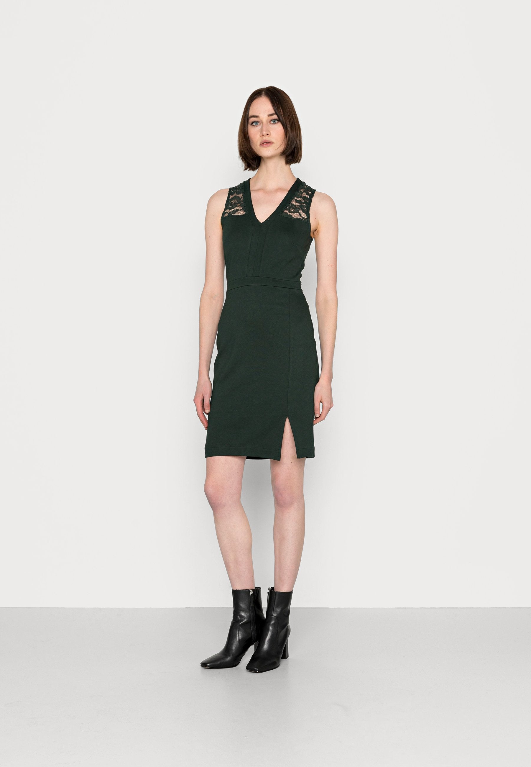 Anna Field LACE INSERT SLEEVELESS FRONT SLIT DRESS
