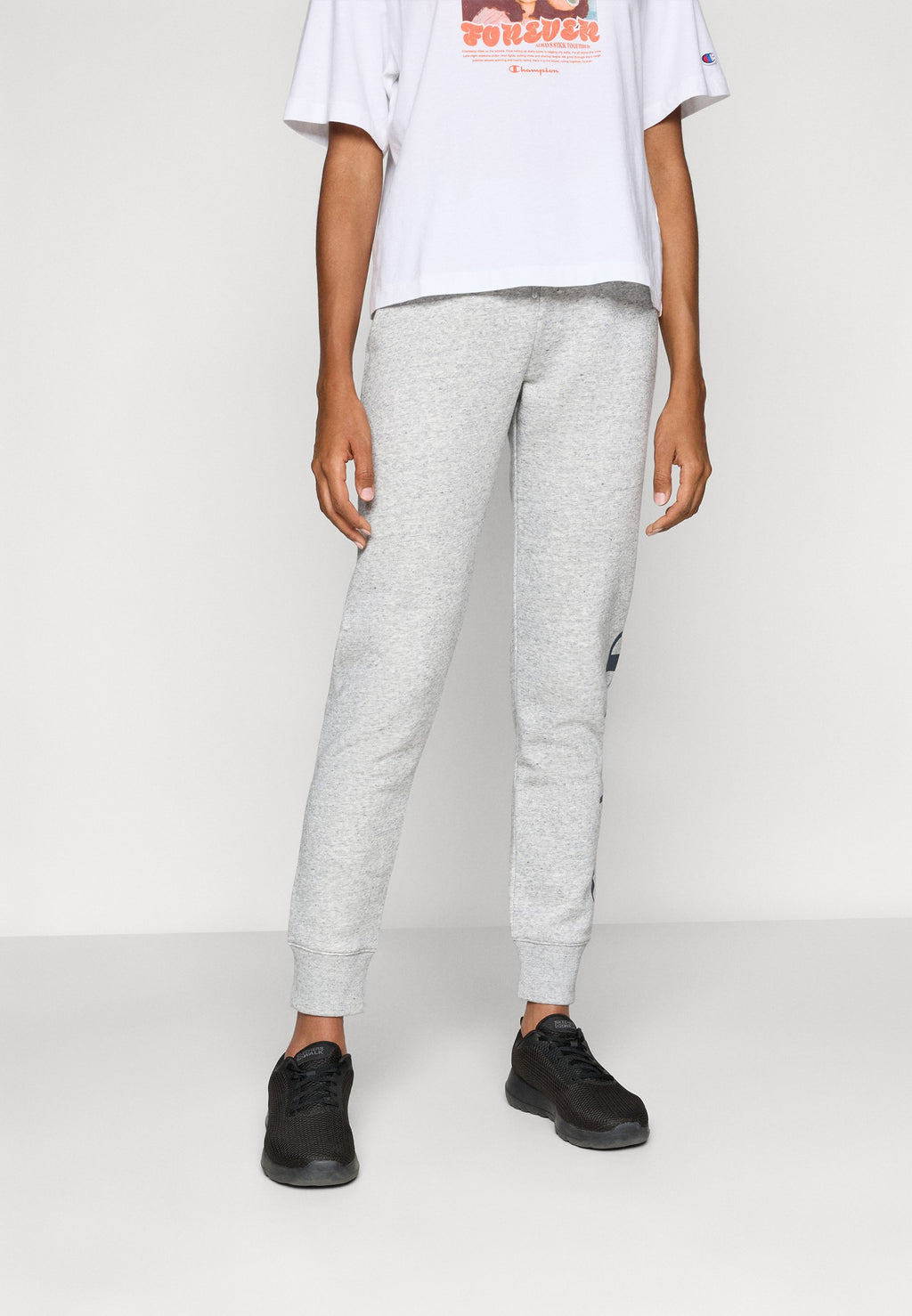 Champion BASICS CUFF PANTS LARGE LOGO