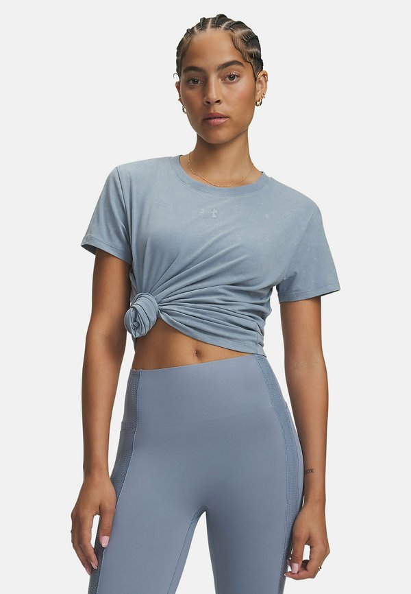 Under Armour RIVAL COTTON WASH - Basic T-shirt - blue wind