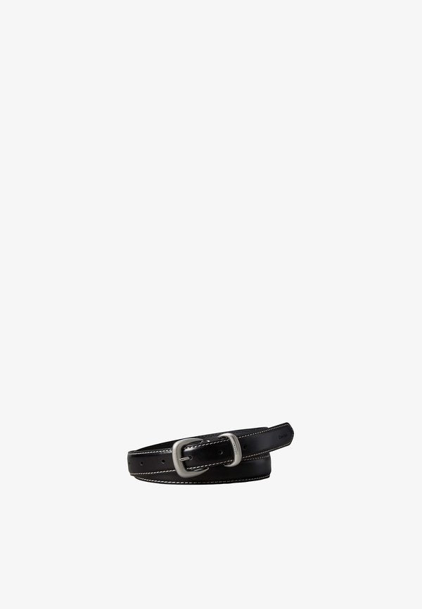 Calvin Klein 2PIECE LOGO 25MM CONTRAST STICH - Belt - ck black antique