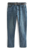 SLIM FIT BELTED JEANS - Next - View 1
