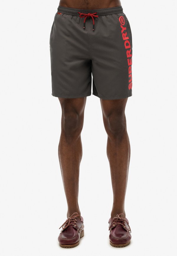 Superdry & Co GRAPHIC-INCH - Swimming shorts - charcoal