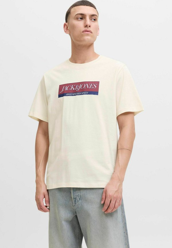 Jack & Jones T- - Print T-shirt - antique white