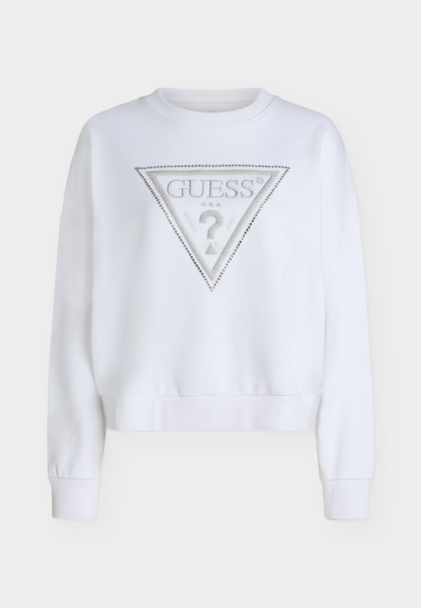 Guess TRIANGLE GLITTER - Sweatshirt - pure white