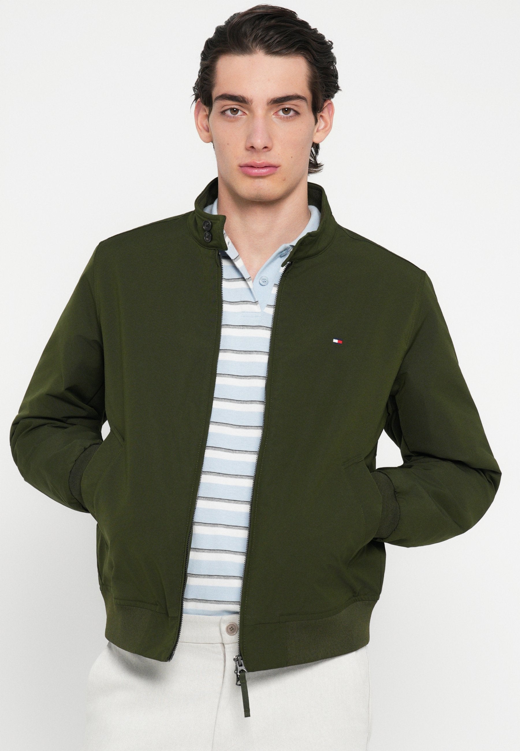 STAND-UP COLLAR RELAXED HARRINGTON JACKET Media 5