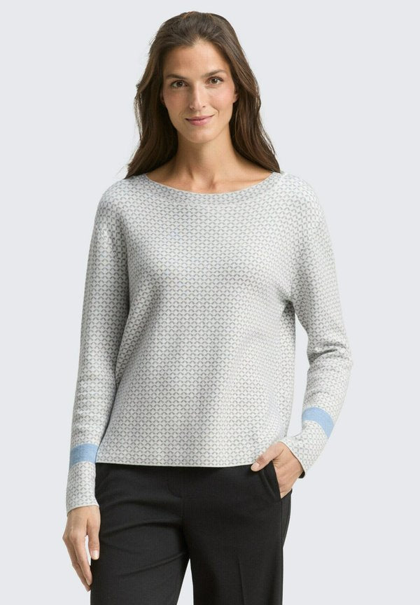 TOM TAILOR PULLOVER LOOSE FIT  - Jumper - mini argyle on grey melange