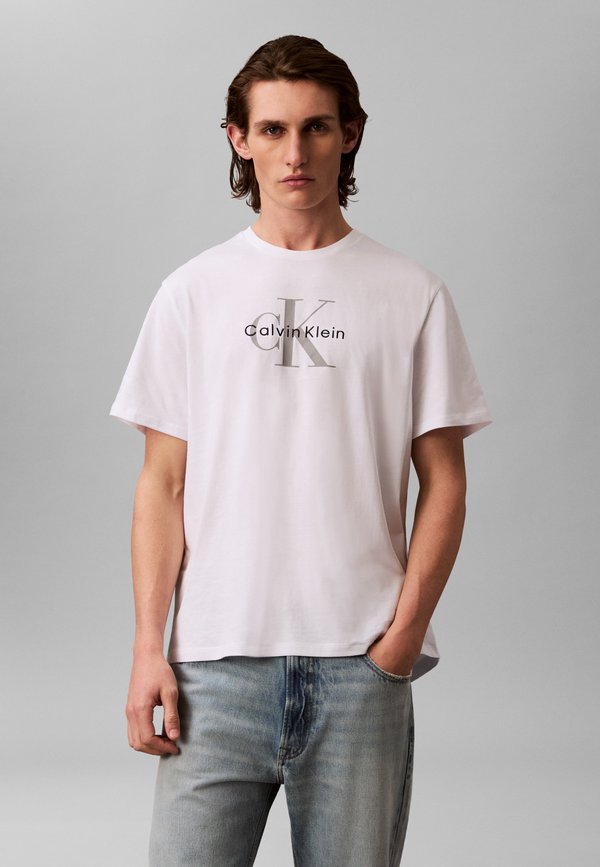 Calvin Klein Jeans SS HERO MONOLOGO TEE 20S - Print T-shirt - bright white