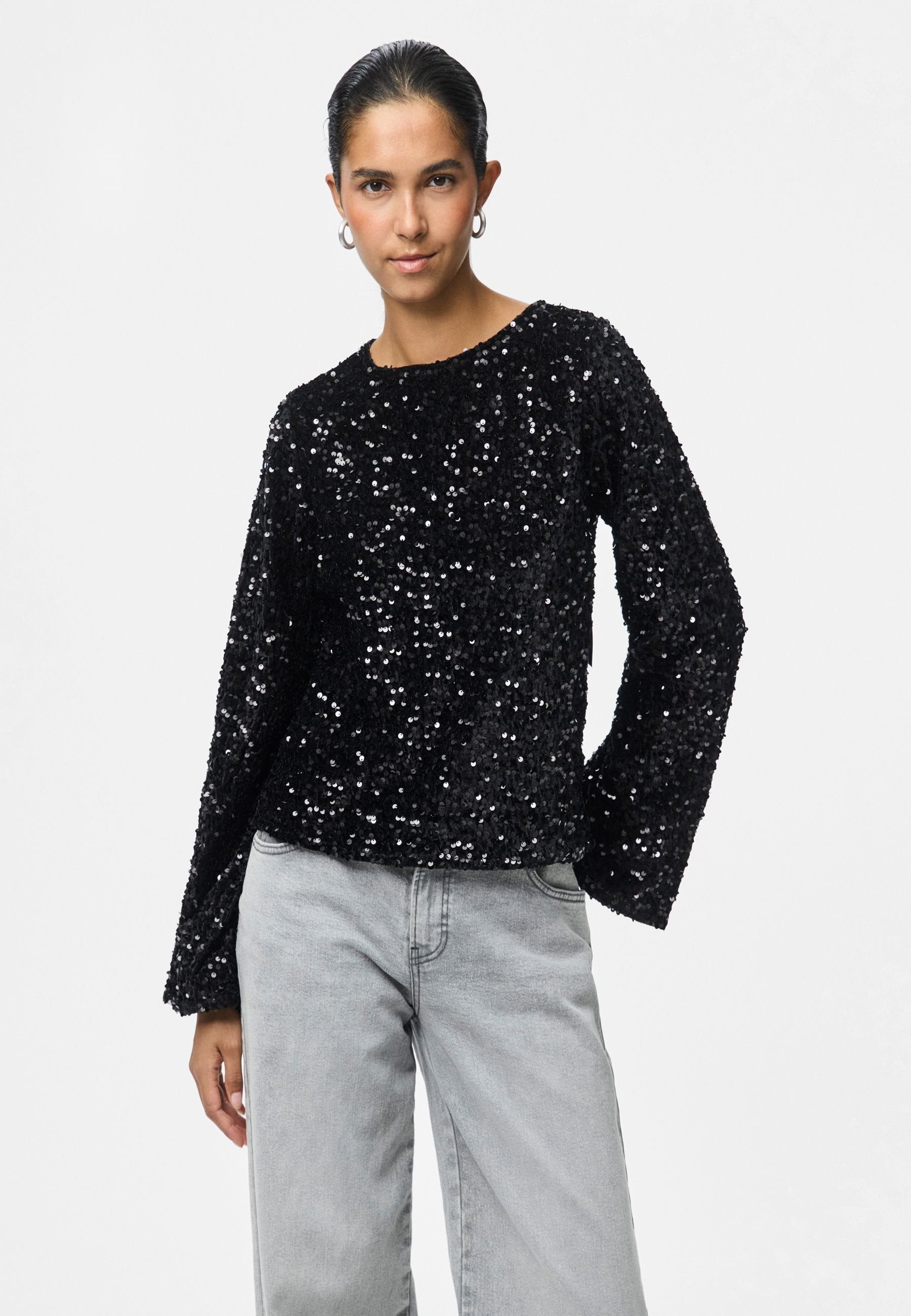 Pieces Long sleeved PCKAM SEQUINS BOW