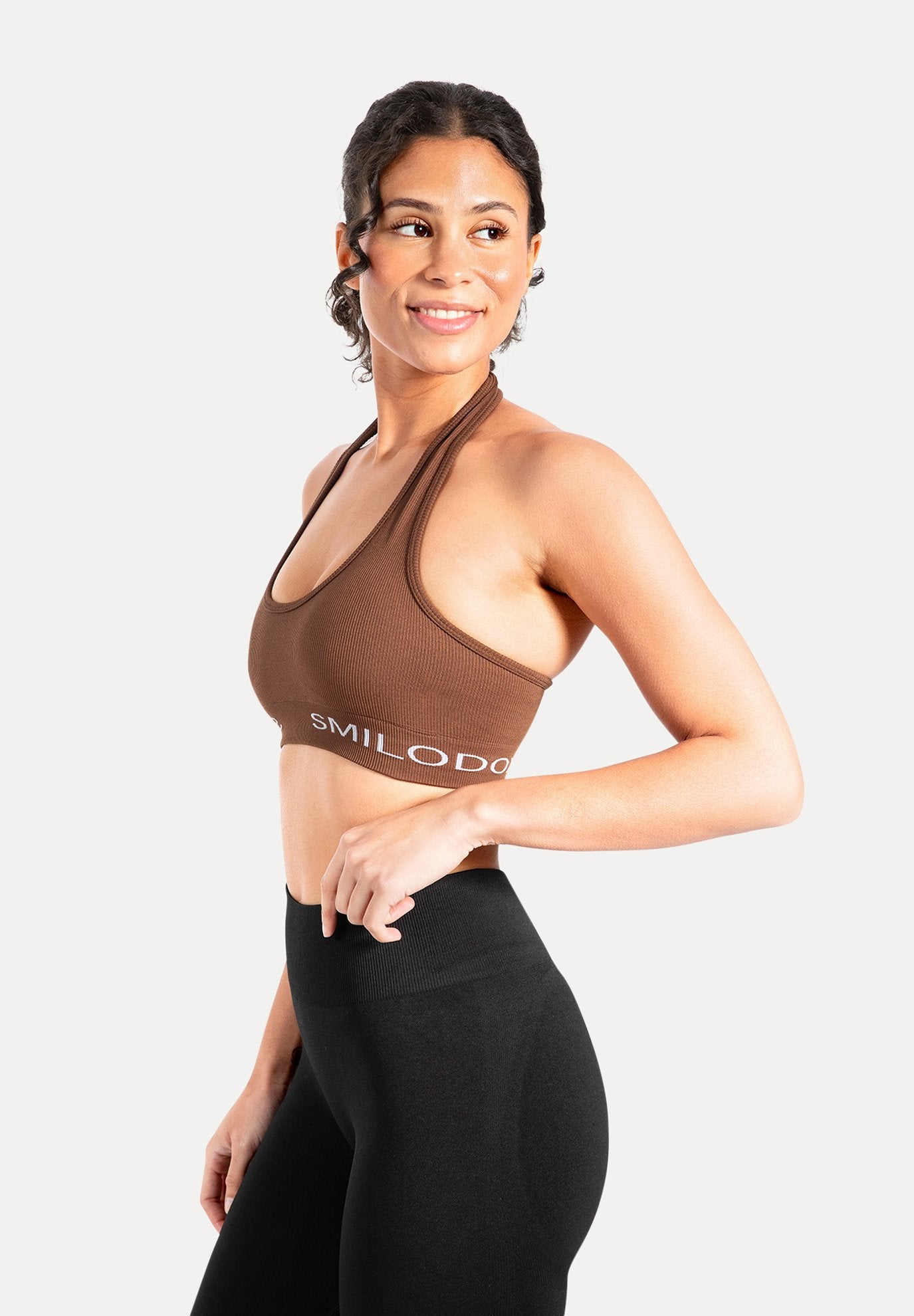 Smilodox AZURA RIBBED NECK HOLDER BRA