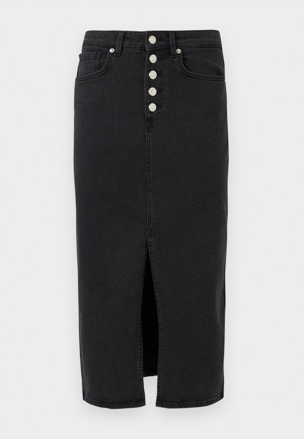 ONLY Denim ONLSILJA Denim Midi - Denim skirt - washed black
