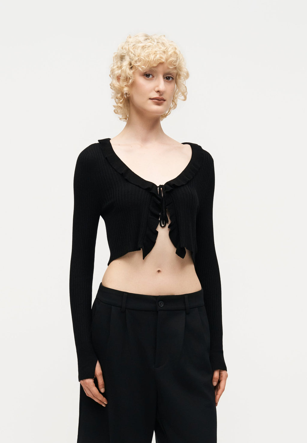 ONLY ONLMILA SHORT RUFFLE CARDIGAN