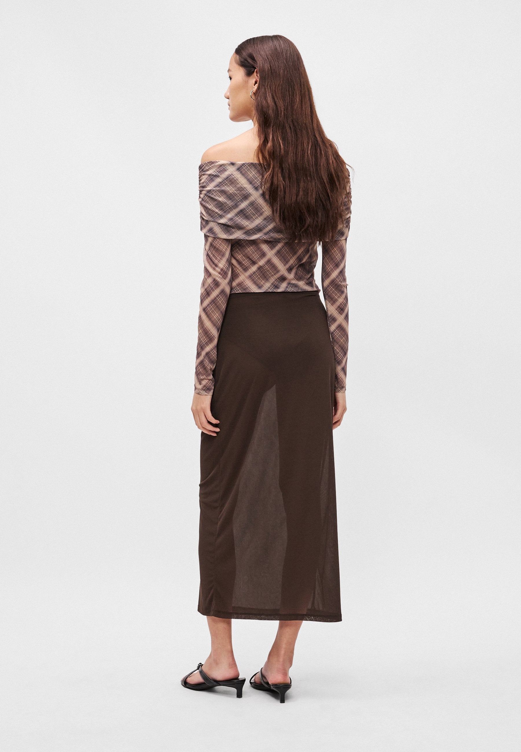 Gina Tricot SHEER MIDI SKIRT