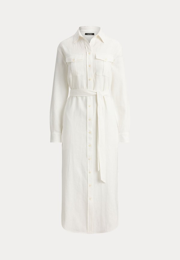 Lauren Ralph Lauren BELTED LINEN MIDI SHIRTDRESS