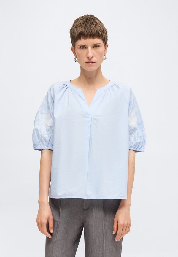 TOM TAILOR BLOUSE WITH EMBROIDERY - Tunic - kentucky blue