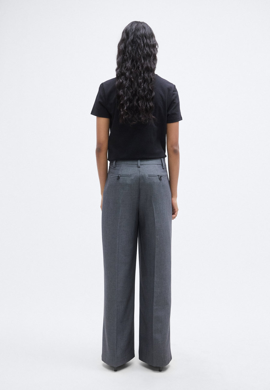 Gina Tricot Petite WIDE PLEATED TROUSERS
