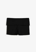 Bershka SHORTS - Leggings - Trousers - black