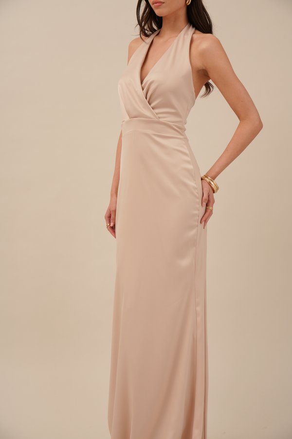 WAL G TALL JASMIN HALTER NECK MAXI