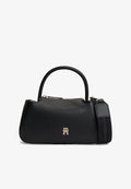 Tommy Hilfiger LOGOTAPE MINI SATCHEL - Handbag - black