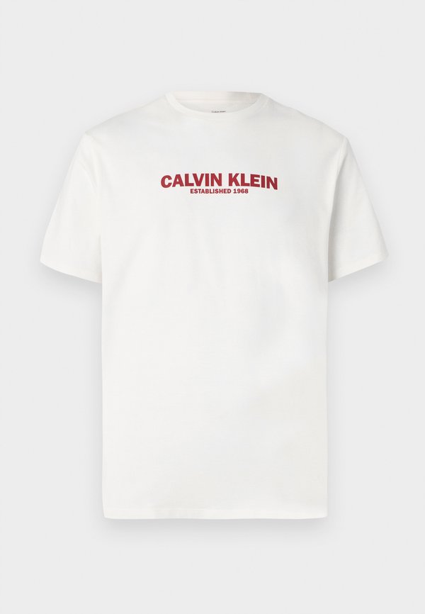 Calvin Klein GRAP UNISEX - Print T-shirt - off-white