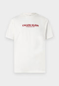 Calvin Klein GRAP UNISEX - Print T-shirt - off-white