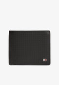 Tommy Hilfiger EMBOSSED FLAG LEATHER CARD AND COIN WALLET - Wallet - black